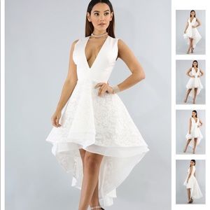 Net swirl silky dress